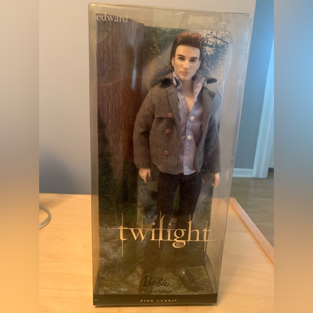Edward Twilight Pink Label Barbie 2009 Collectable in box